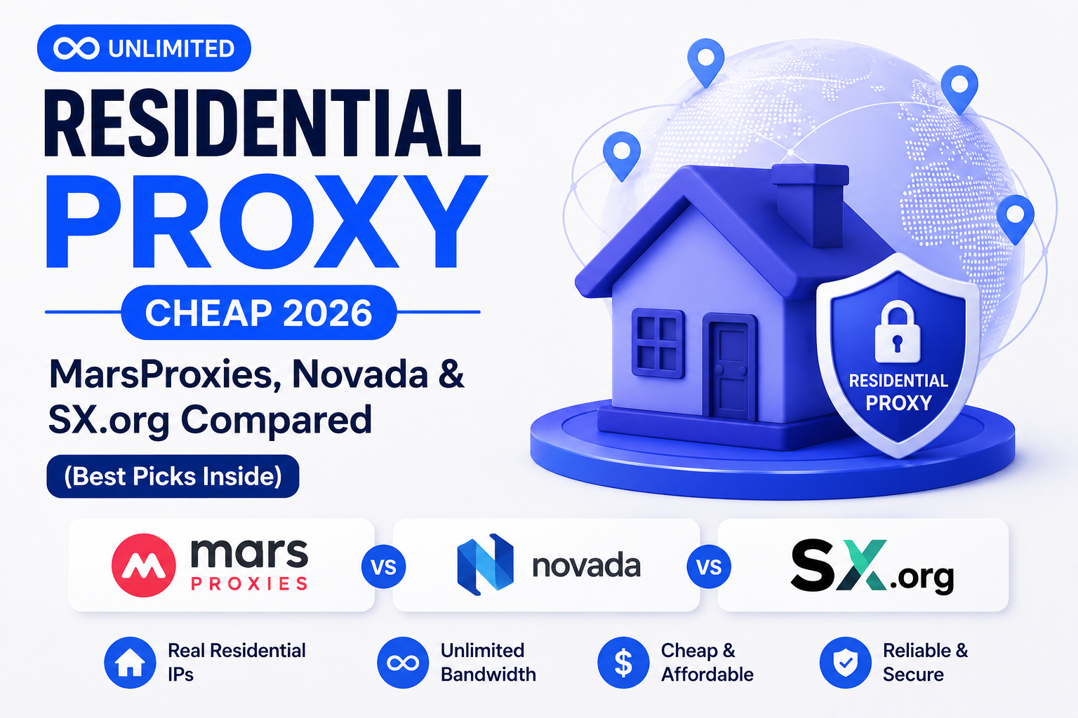 Unlimited Residential Proxy Cheap 2026: MarsProxies, Novada & SX.org Compared (Best Picks Inside)