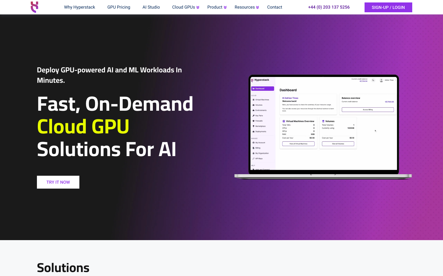 Hyperstack GPU Cloud Platform 2026