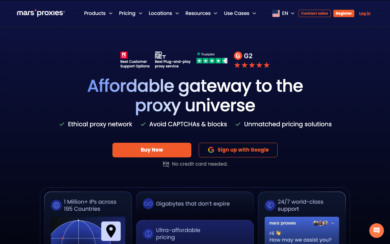 MarsProxies Official Platform Website 2026