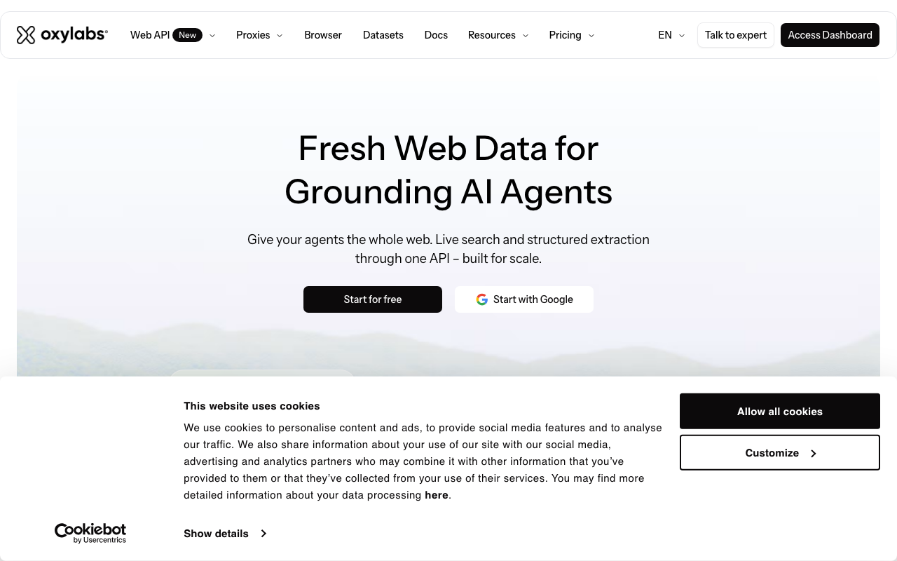 Oxylabs Official Platform Website 2026
