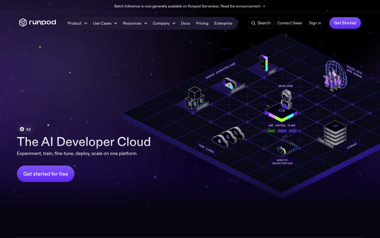 RunPod GPU Cloud Platform Interface 2026