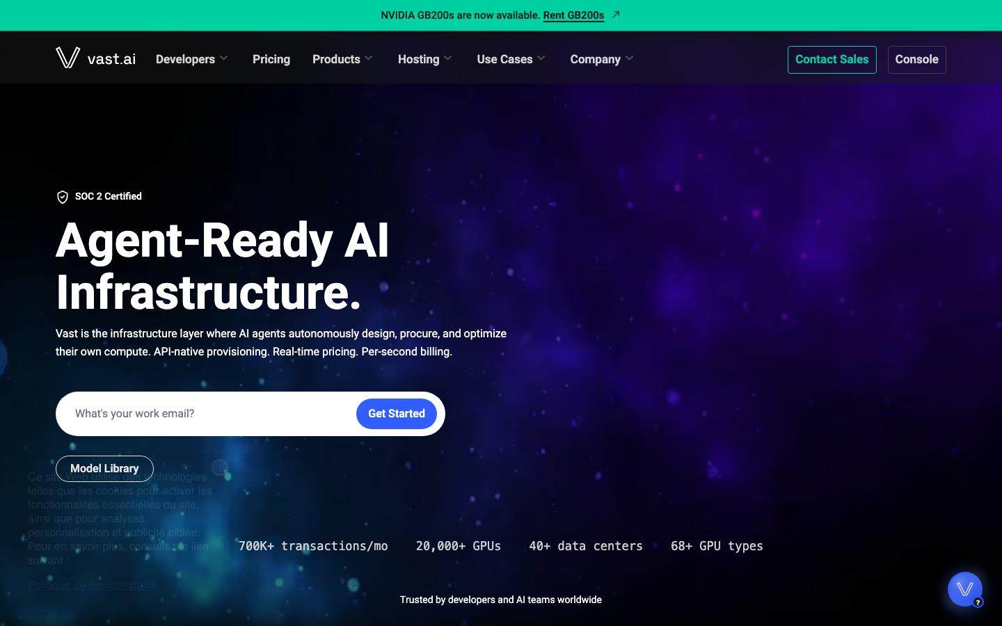 Vast.ai GPU Cloud Marketplace Interface 2026